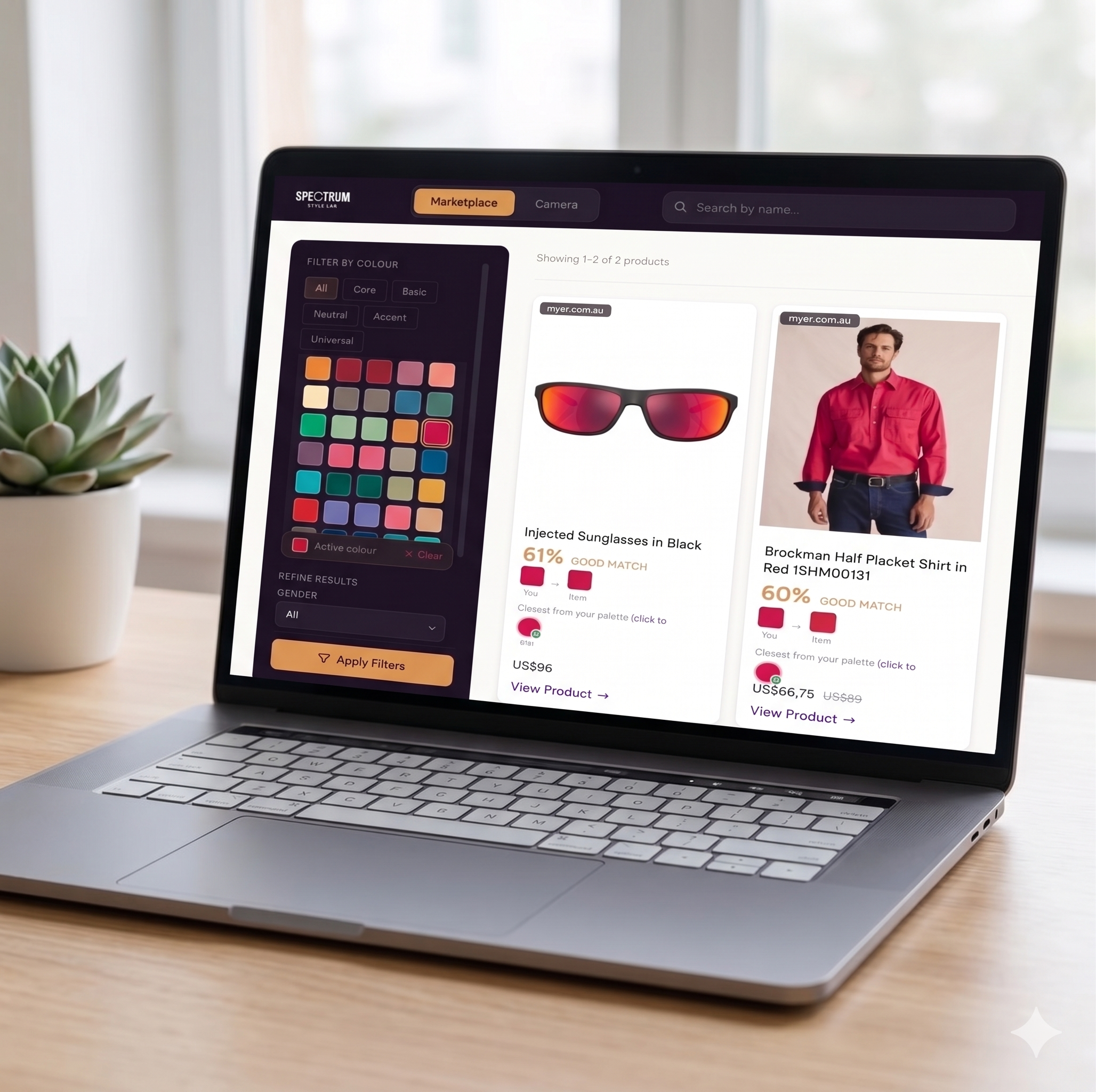 Spectrum Style Lab toolkit platform shown on a laptop